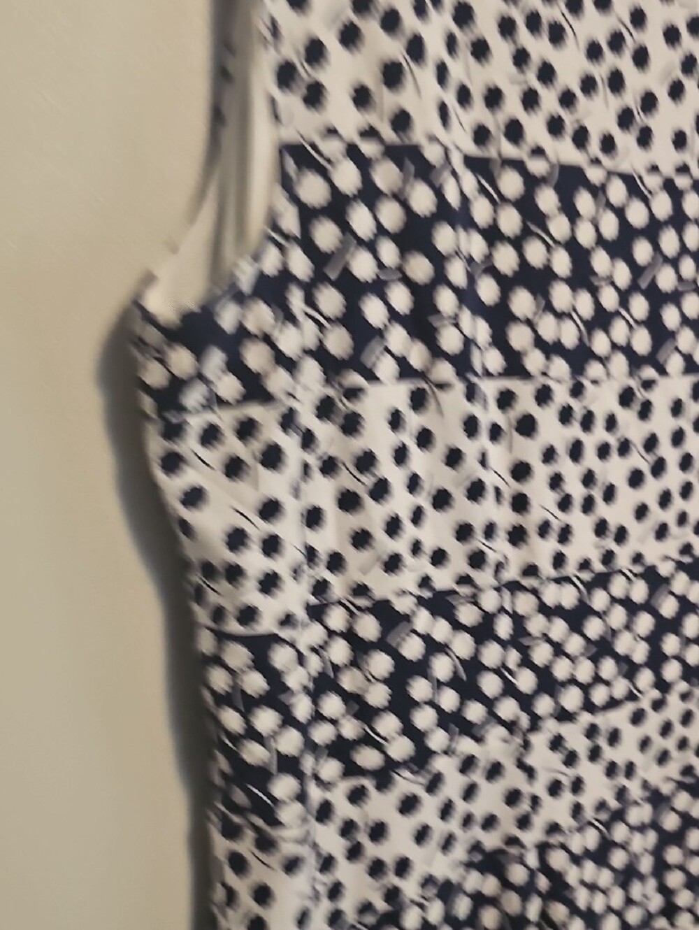 Boden Navy and White Polka-flowers Stripe Midi Dress Sleeveless - Picture 6 of 6